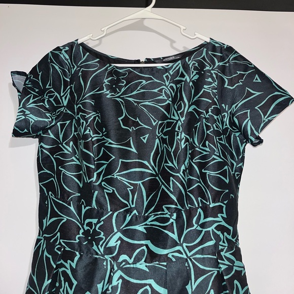 eShakti Blue Black and Light Blue long Dress Size L-12 - Picture 4 of 9